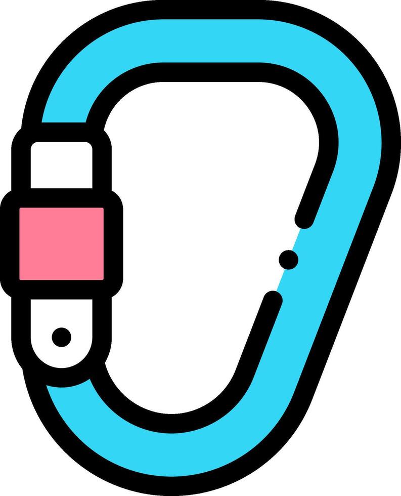 A blue and pink carabine with a pink handle vector