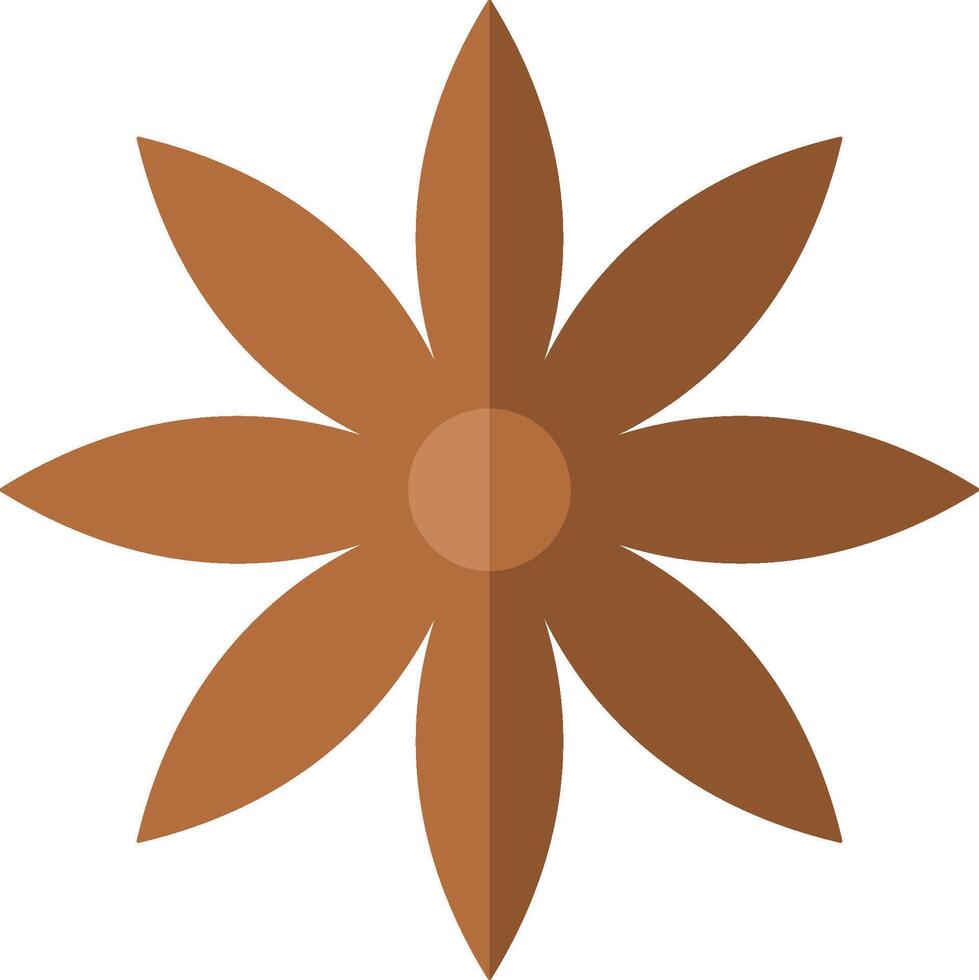 A brown flower icon on a white background vector