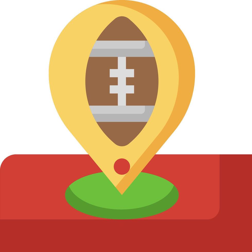 Football map pin vector