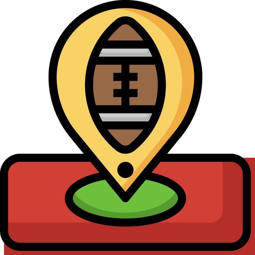 Football map pin icon vector