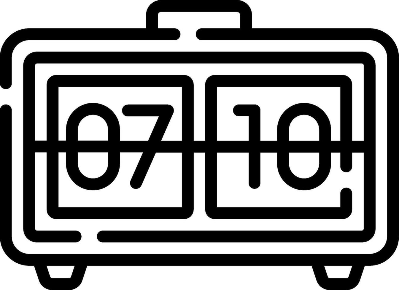 A black and white image of a clock with the time vector