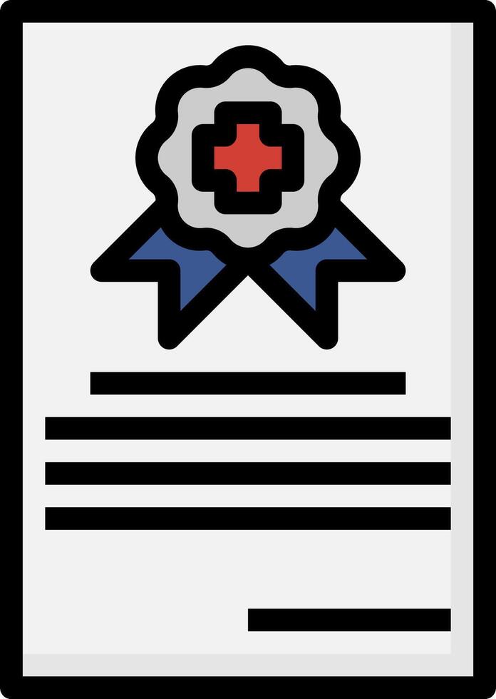 A certificate with a cross on it vector