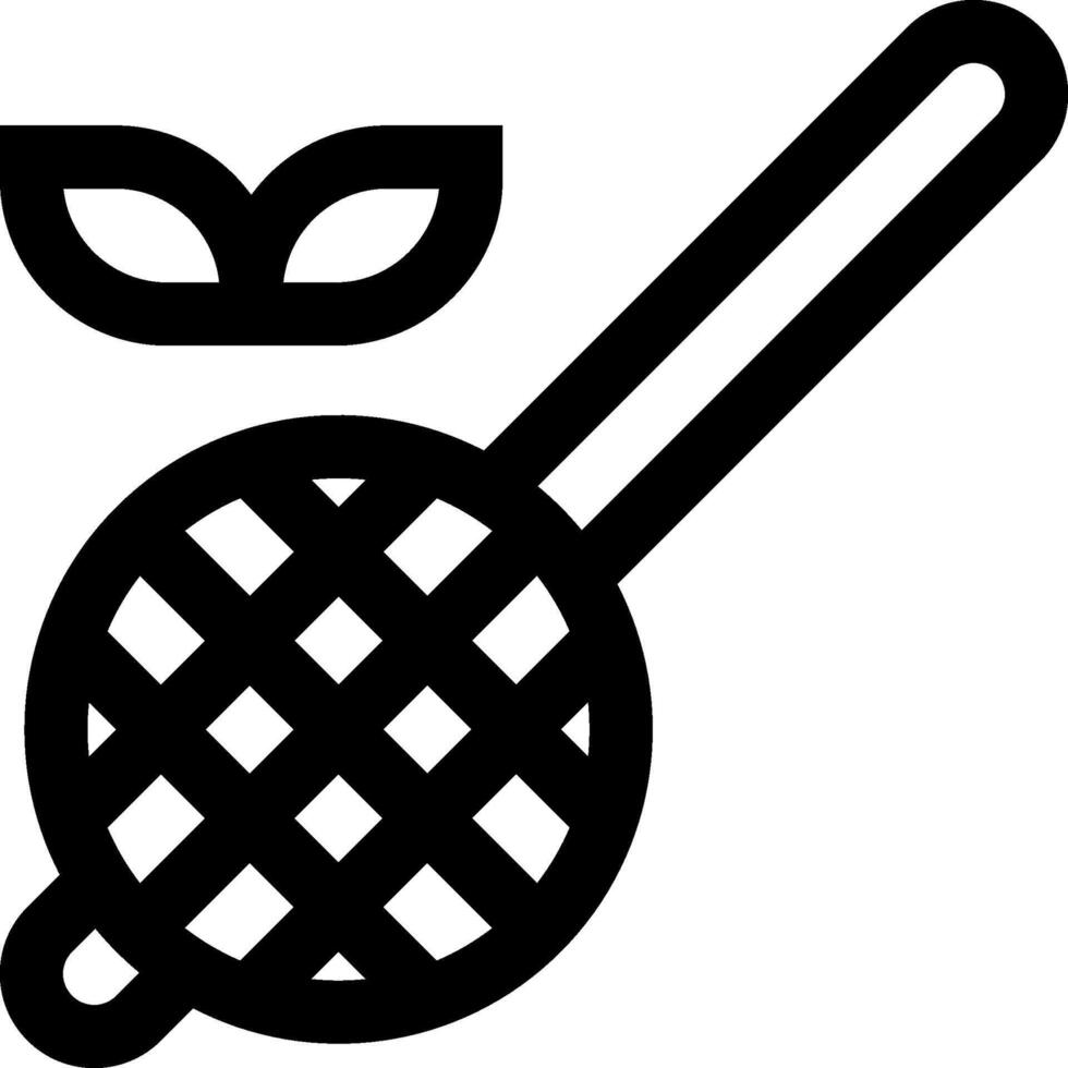 A black and white icon of a basket and a mask vector