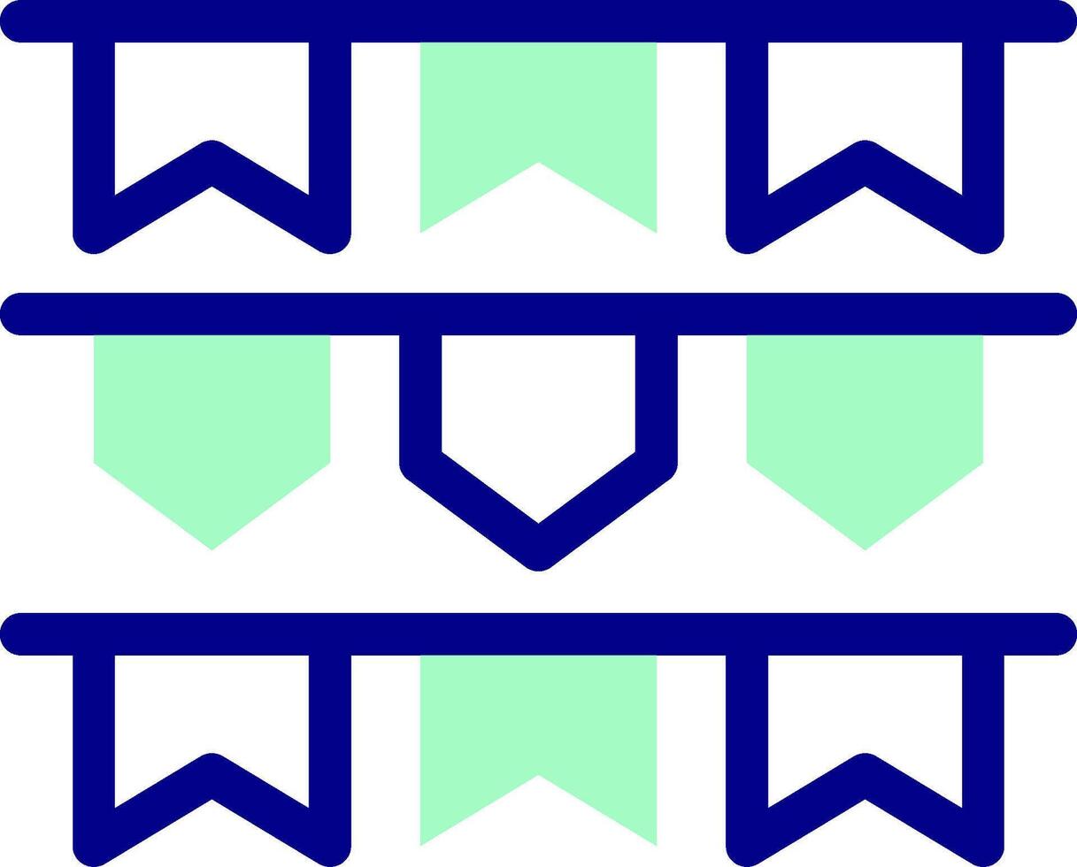 A blue and green banner with arrows vector
