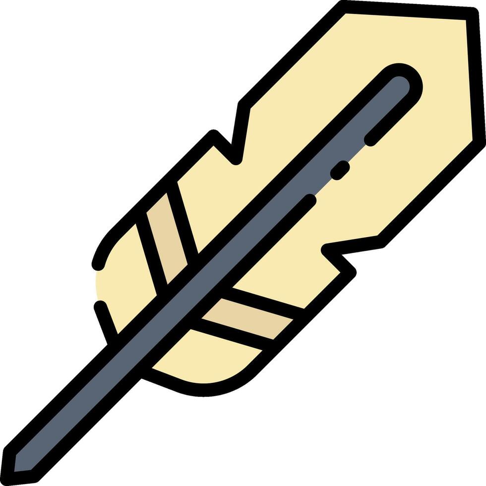 A feather quill icon on a white background vector