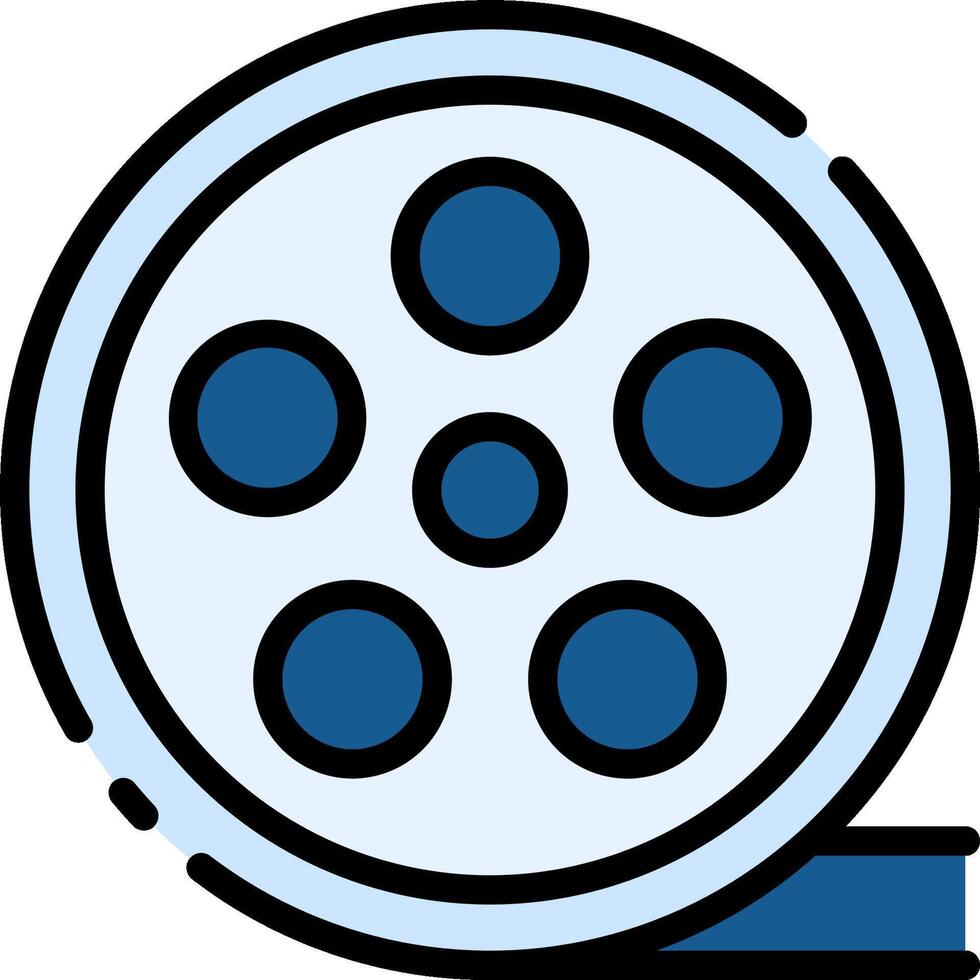 A movie reel icon on a white background vector