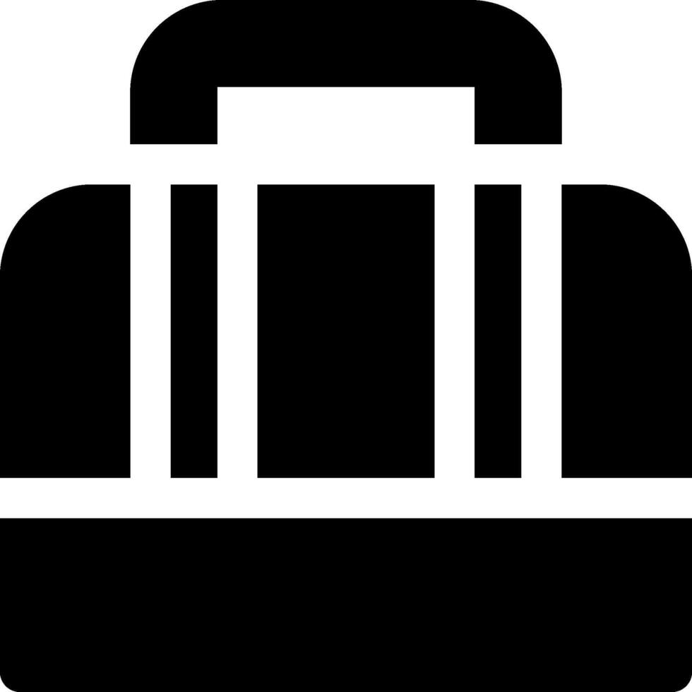 A black and white suitcase icon vector