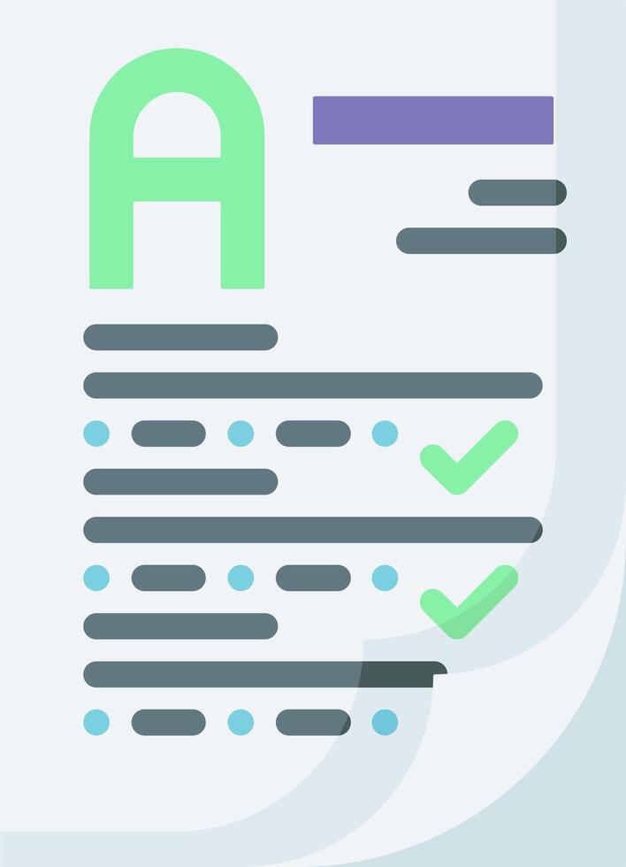 A checklist for a project vector