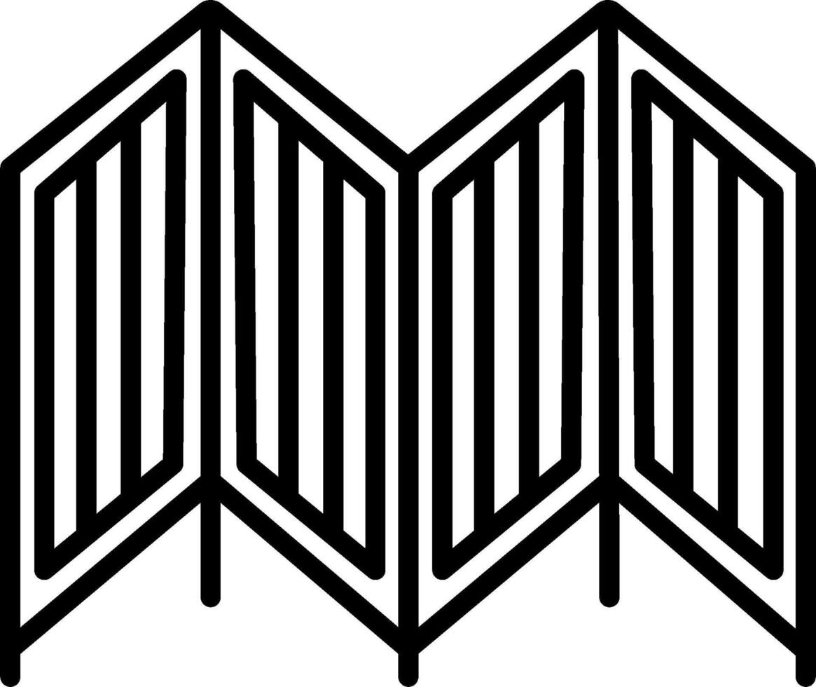 A black and white logo of a four - sided door vector