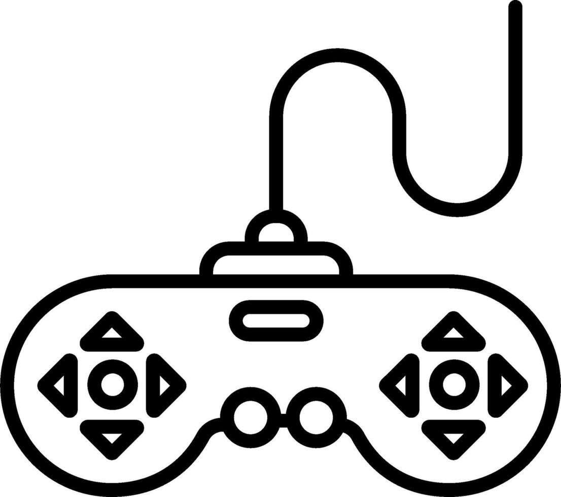 A black and white image of a game controller vector