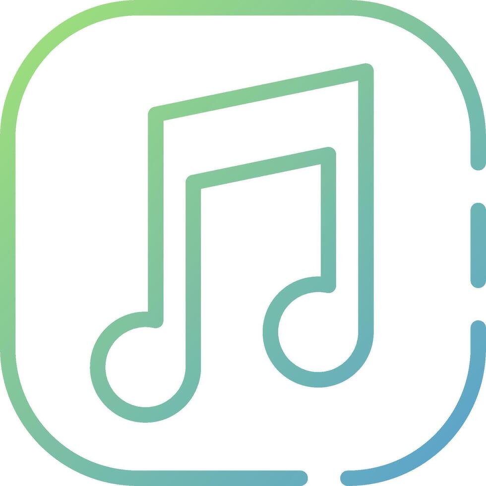 Music icon with a music note vector