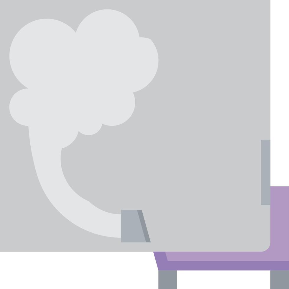 A purple chair with a white cloud coming out of it vector