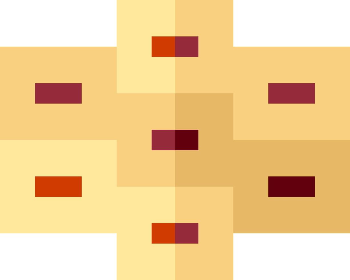 A square with red and yellow squares vector