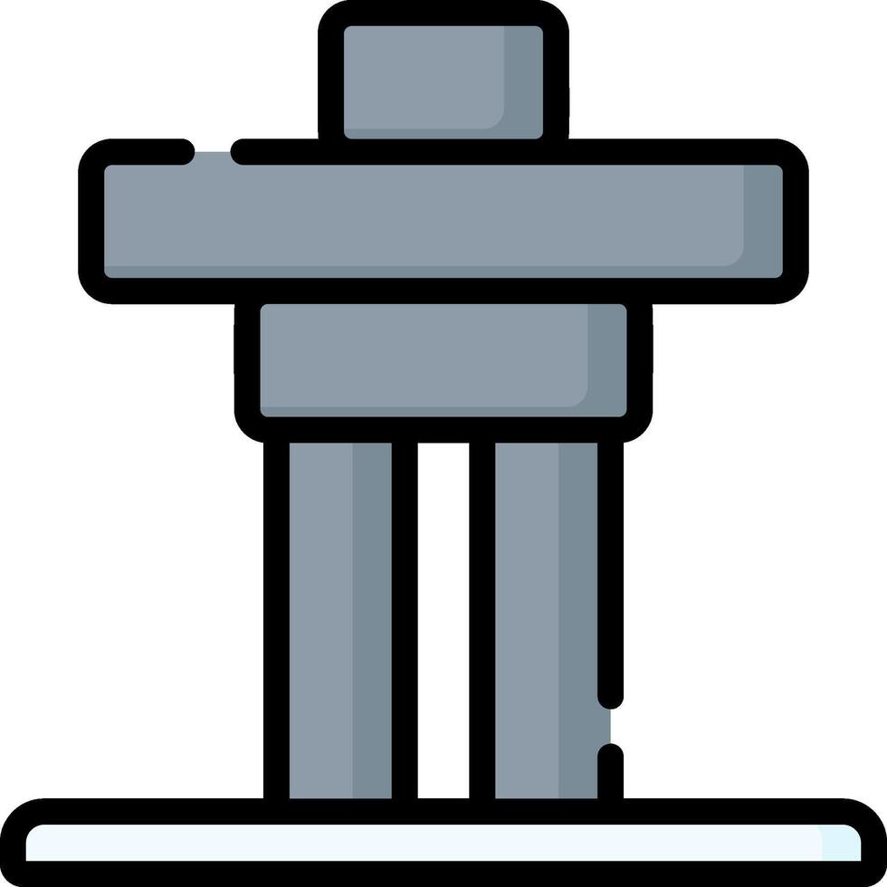 A statue of a man standing on a pedestal vector