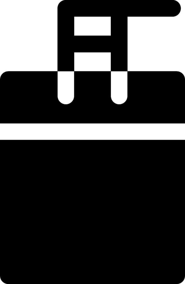 A black and white suitcase icon vector