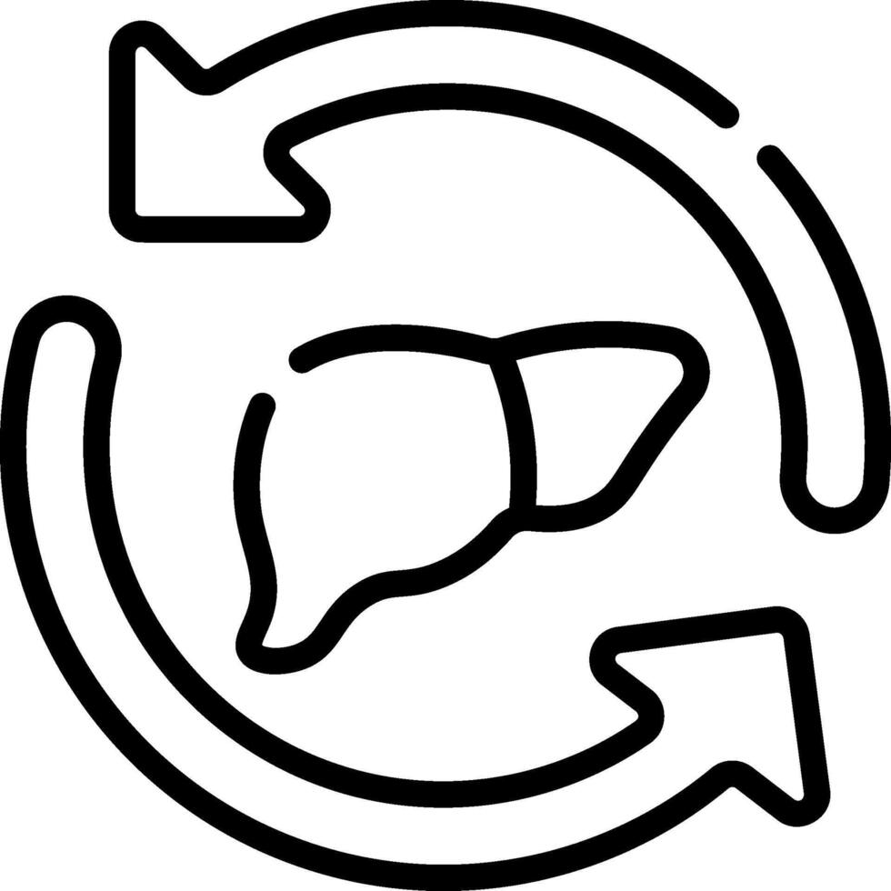 Liver health icon vector