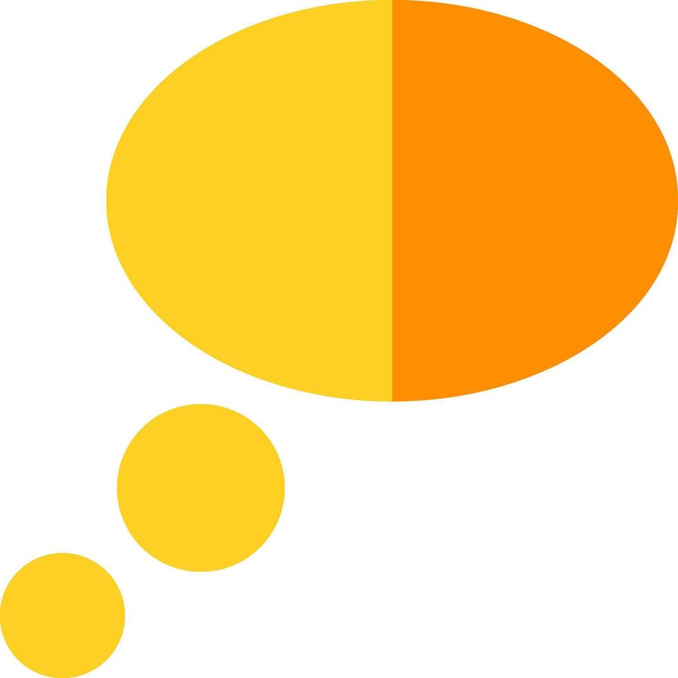 Yellow speech bubble with two circles vector