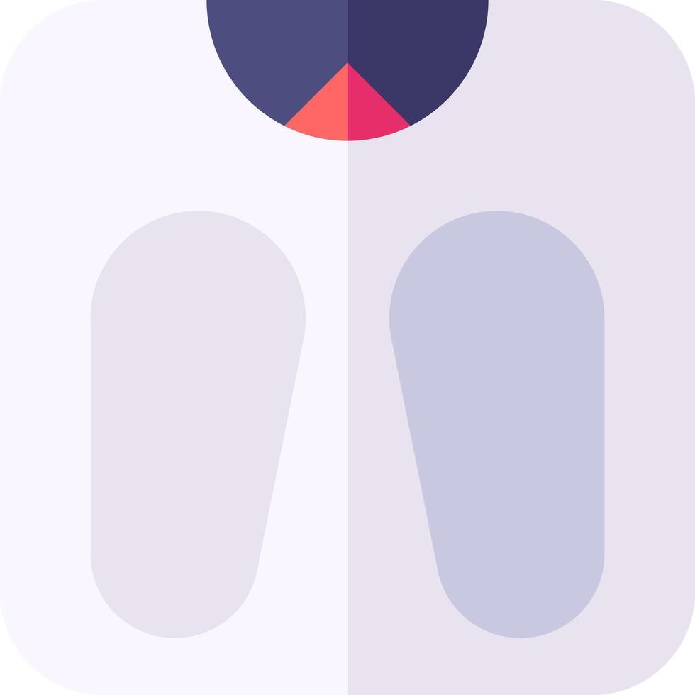 A white button with a red and blue triangle on it vector