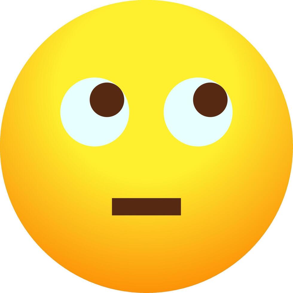 A yellow emoticion with a sad face vector