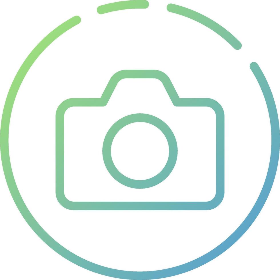 A camera icon in a circle vector