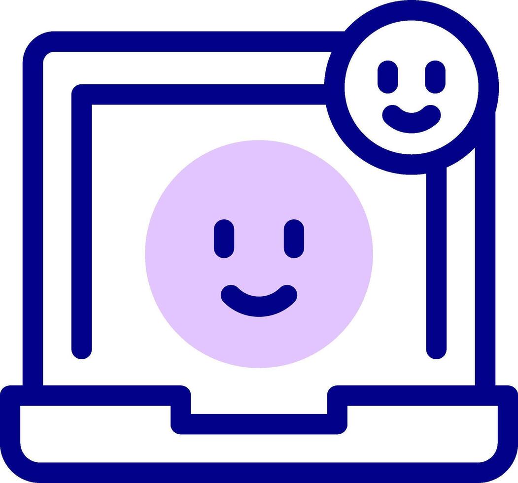 A smiley face on a laptop screen vector