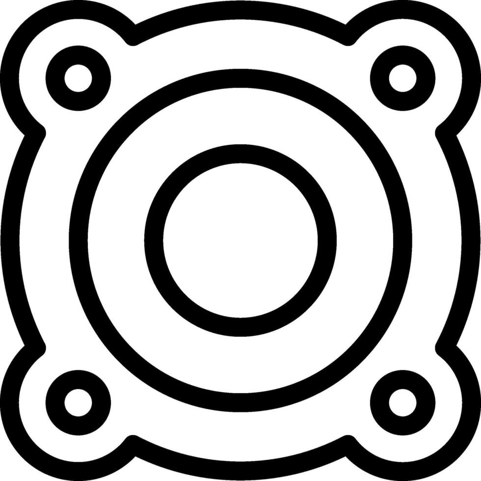 A black and white image of a circular object vector