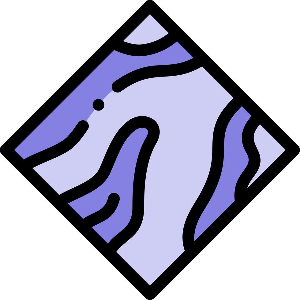 A purple and blue diamond with a wave pattern vector