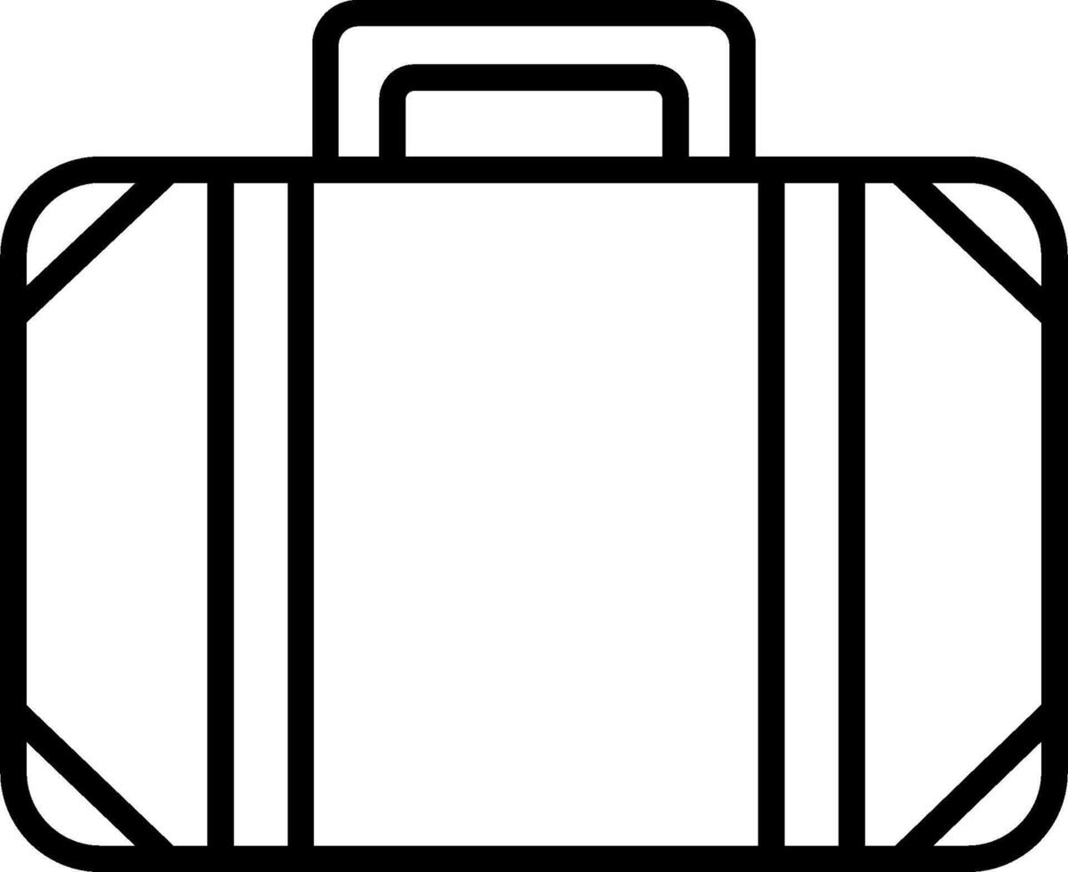 A suitcase icon on a white background vector