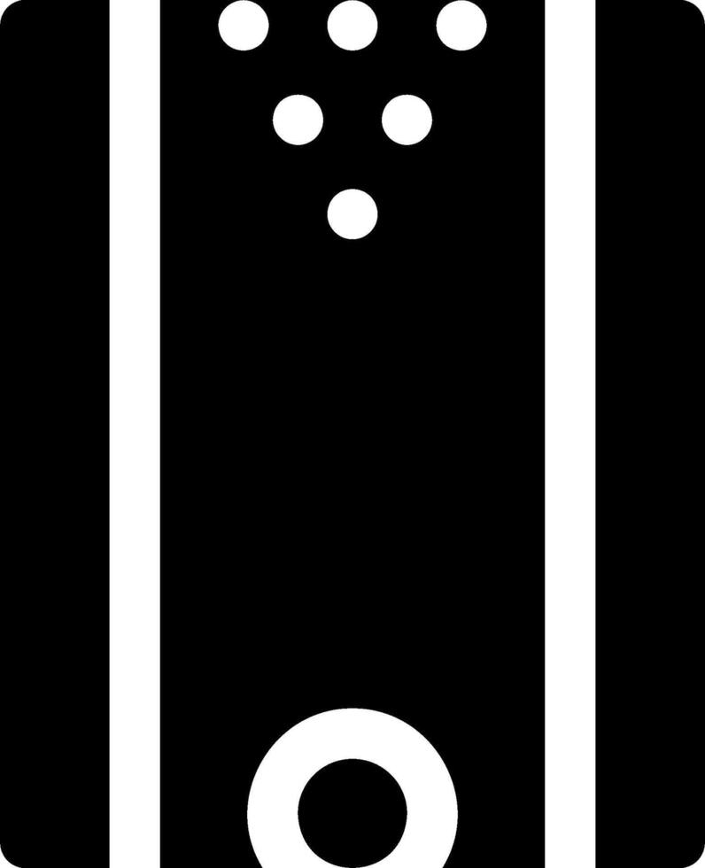 A black and white image of a phone with a dot in the middle vector