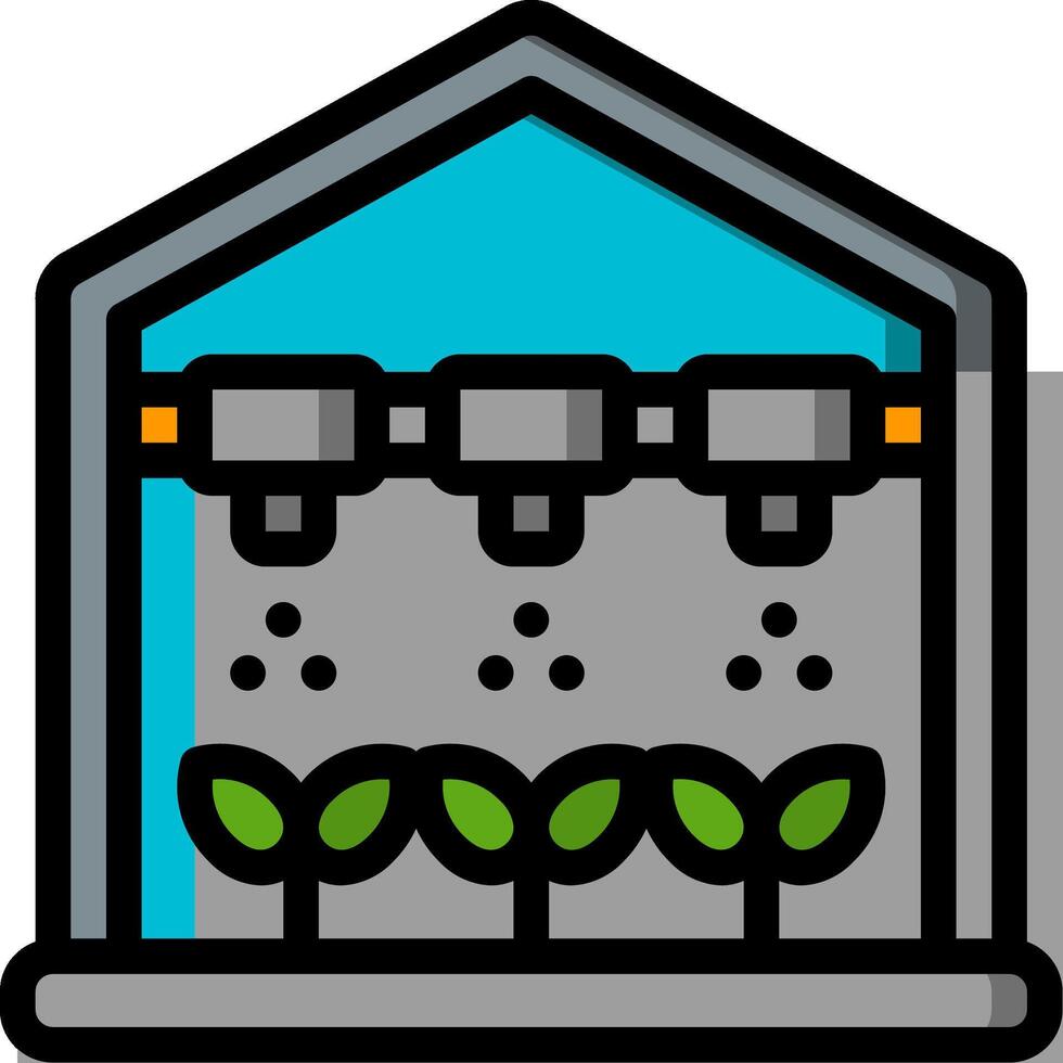 A house with plants growing inside vector