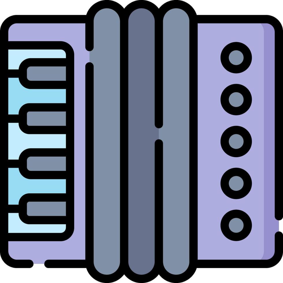 An accordion icon on a white background vector