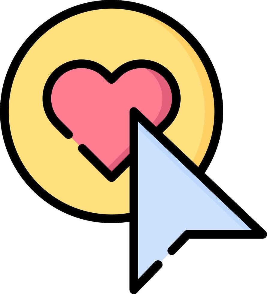 A heart and arrow icon on a white background vector