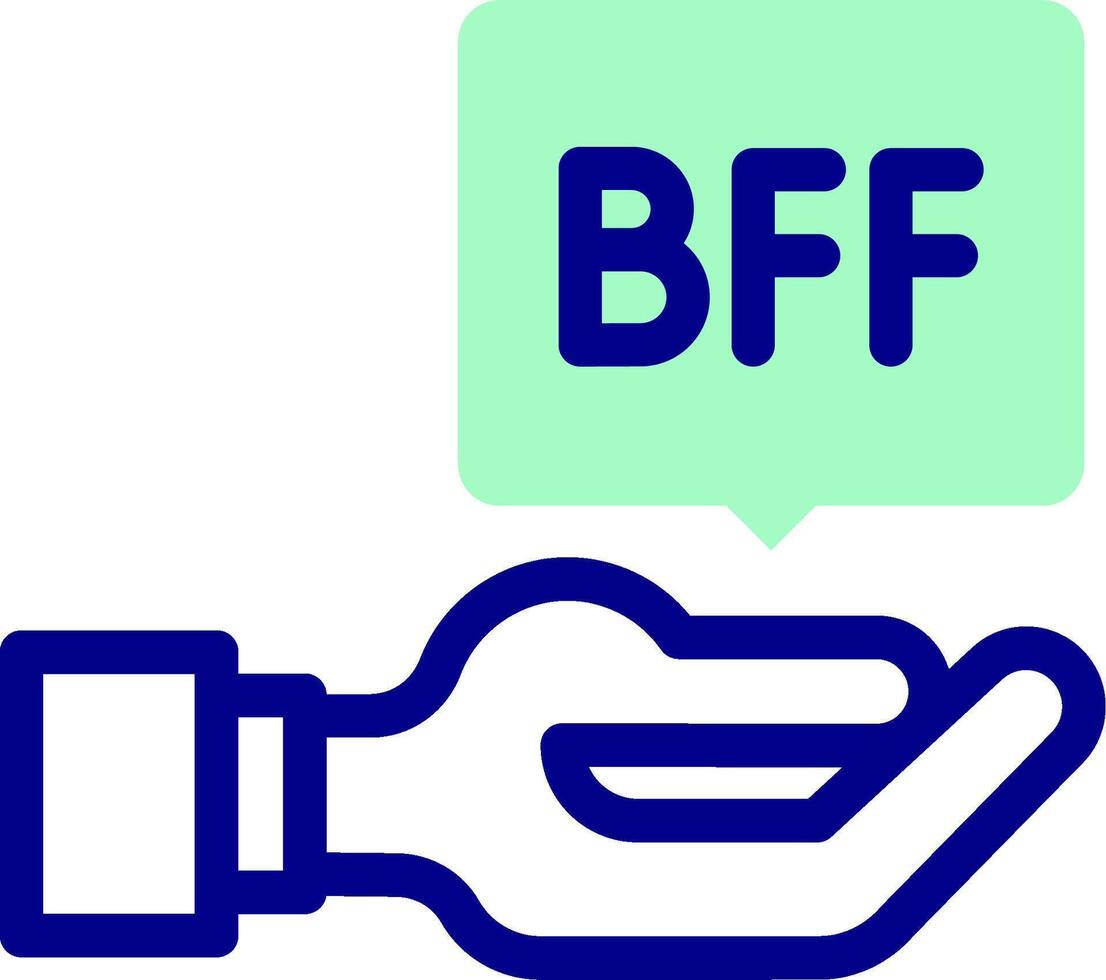 Bff logo illustration design vector