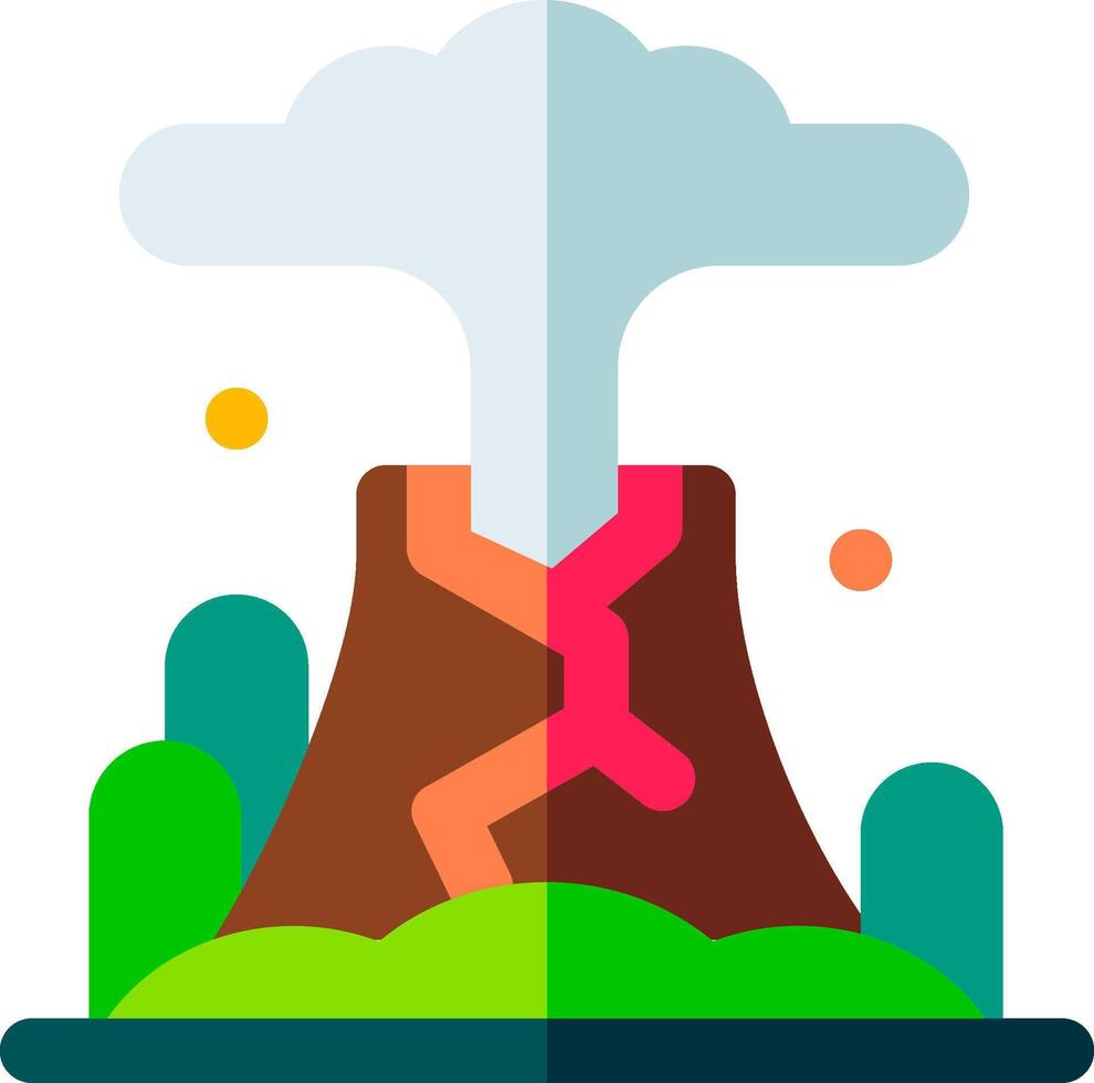 Volcano illustration design vector