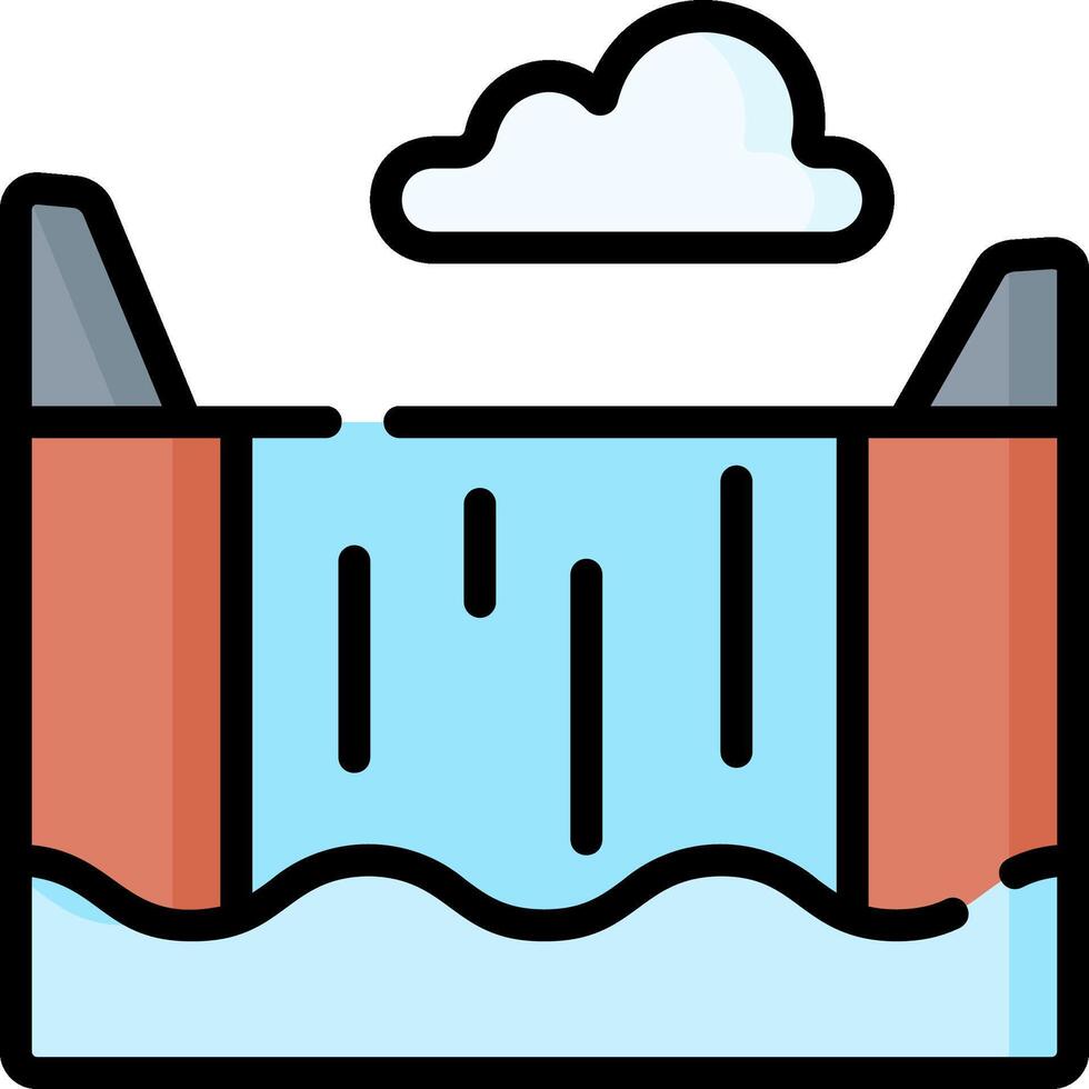 Waterfall icon illustration vector