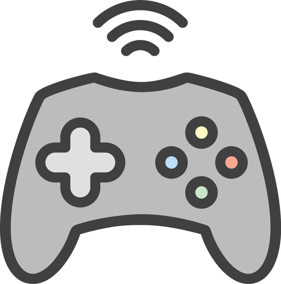 A game controller with a wifi symbol on it vector