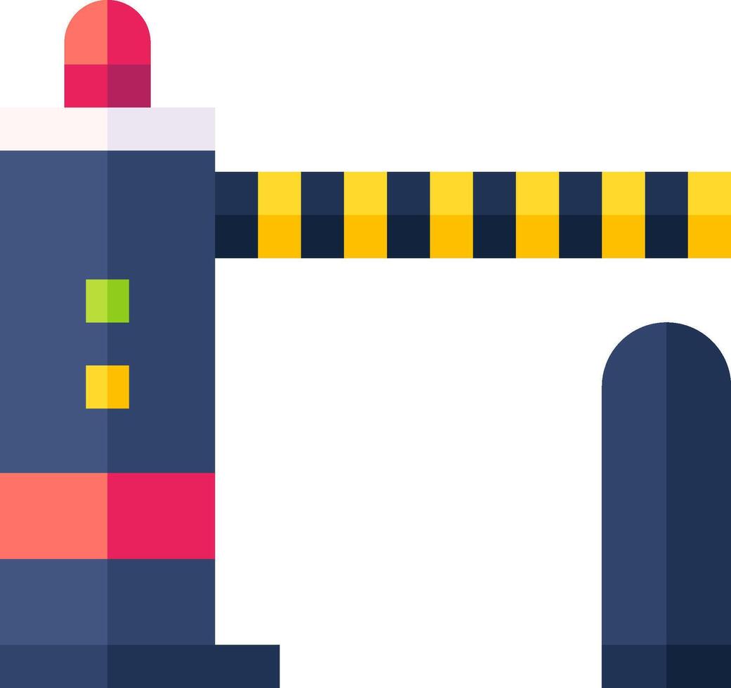 A blue and yellow traffic light with a yellow stripe vector