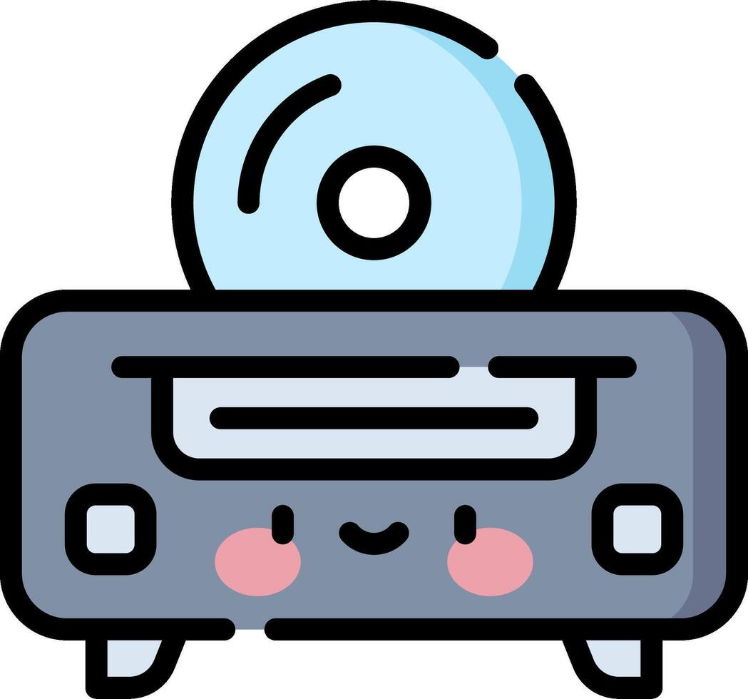 A cartoon dvd player with a smiley face vector