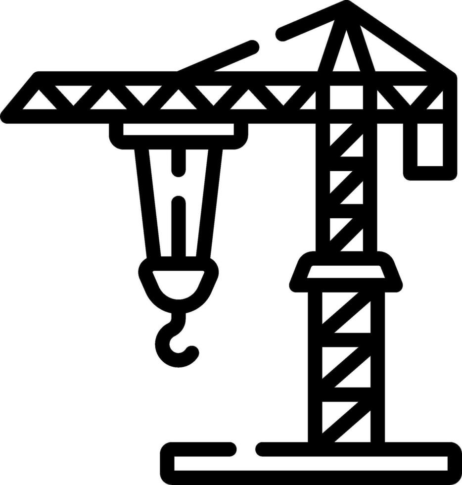 Construction crane icon illustration vector