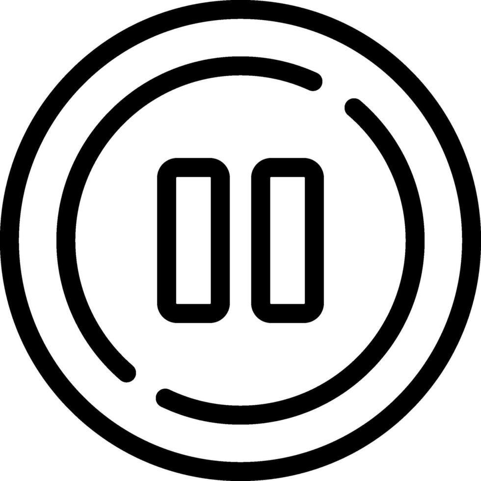 A black and white icon of a button vector