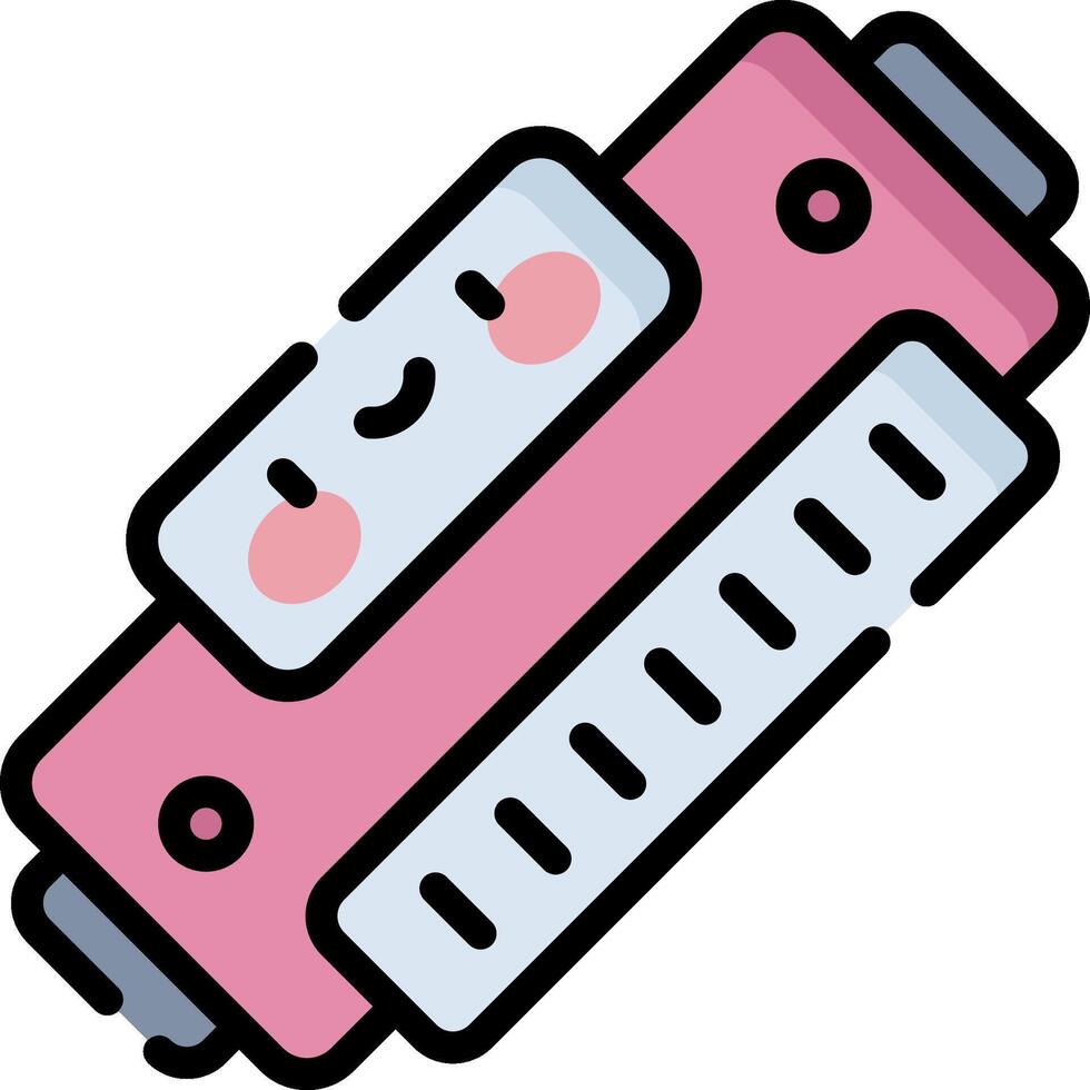 A pink and white button with a smiley face vector