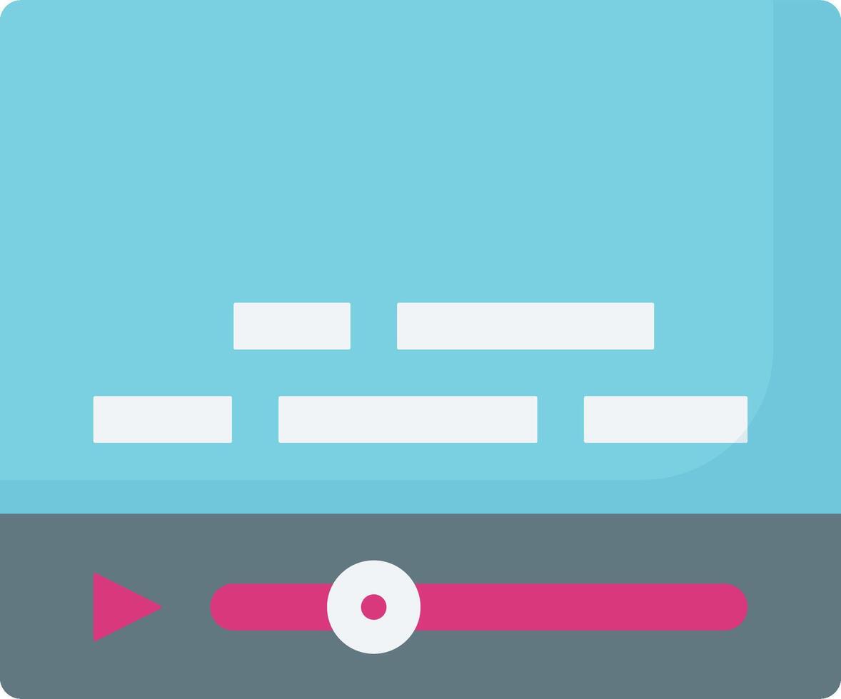 A flat icon of a player with a pink and blue background vector