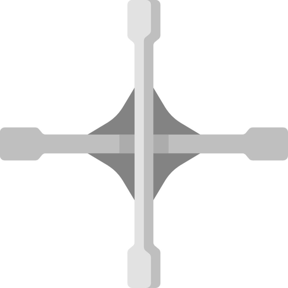A cross with four different shapes on it vector