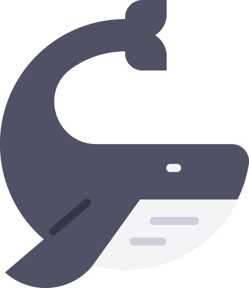 A whale with a long tail on a white background vector