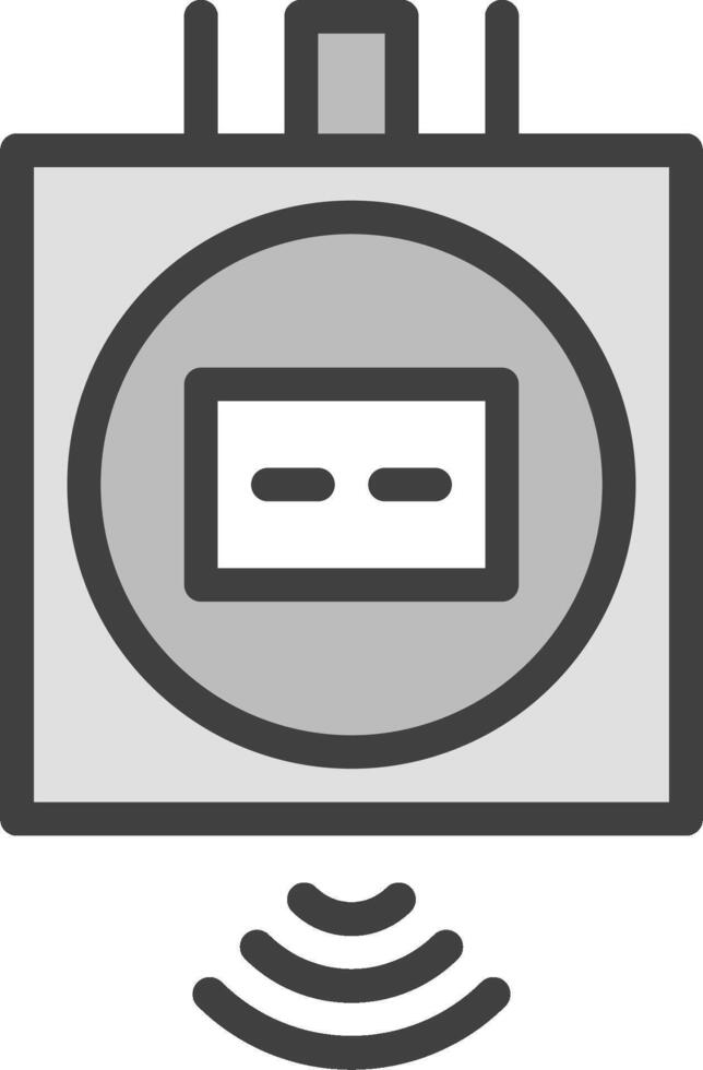 A black and white image of a device with a microphone vector