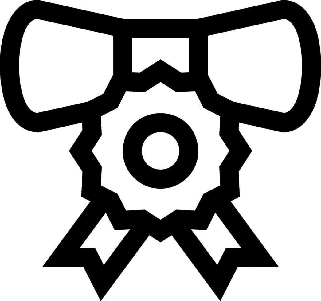A black and white drawing of a bow and ribbon vector