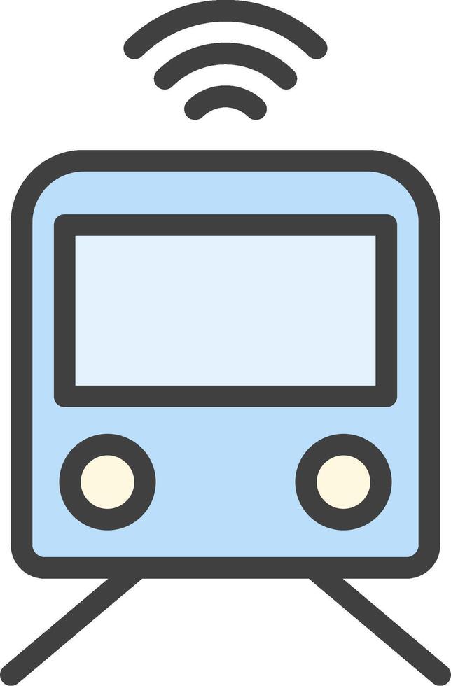 A train with wifi icon on a white background vector