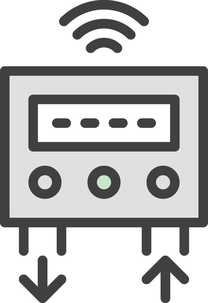 A wifi router with a green arrow pointing to it vector