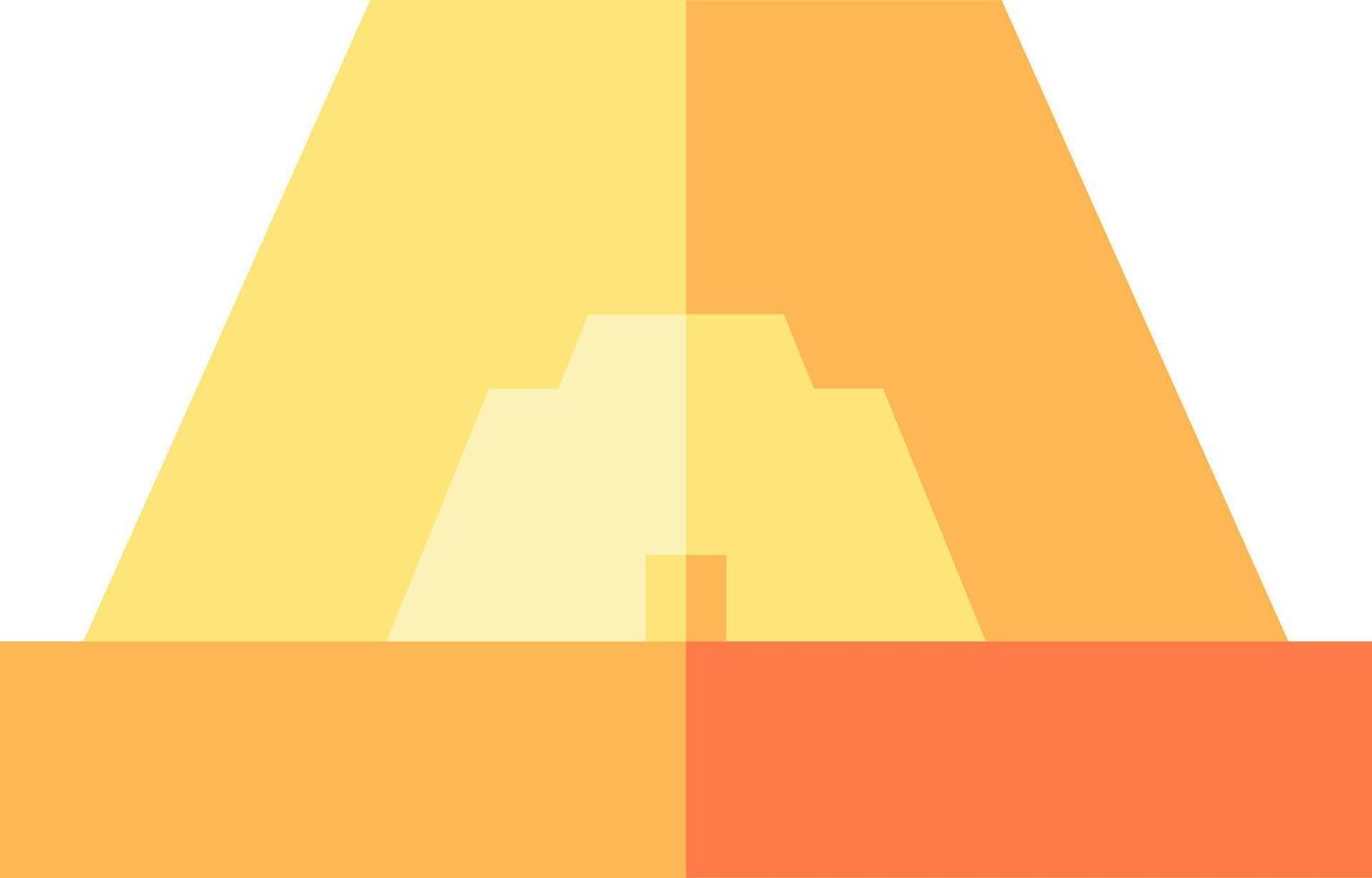 A yellow and orange logo with a yellow and orange letter vector