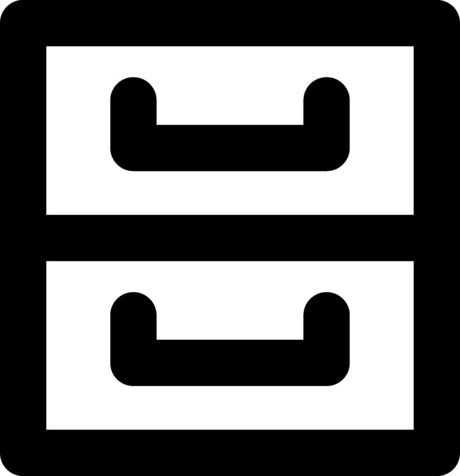 A black and white image of two drawers vector